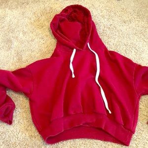 Maroon cropped sweatshirt